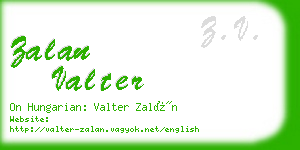 zalan valter business card